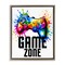 Stupell Industries Game Zone Splash Floating Frame, design by Kim Allen